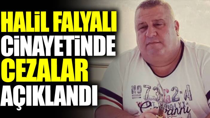 Halil Falyalı cinayetinde cezalar açıklandı