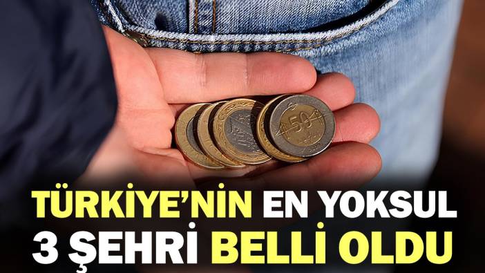 Türkiye'nin en yoksul 3 şehri belli oldu