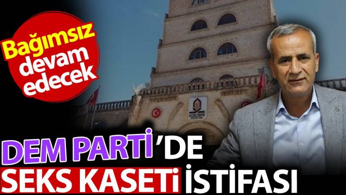 DEM Parti'de seks kaseti istifası. Bağımsız devam edecek