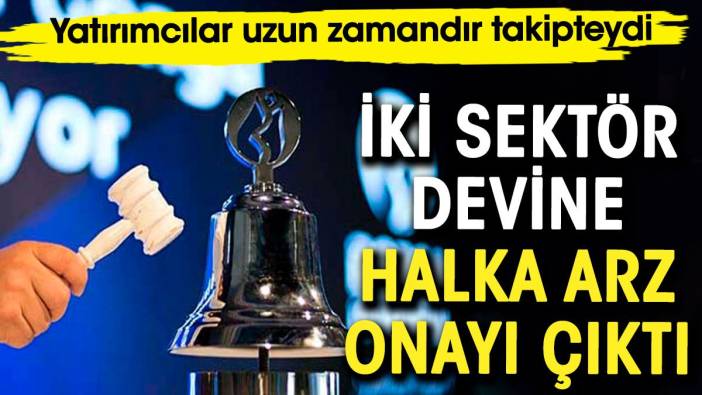 İki sektör devine halka arz onayı çıktı