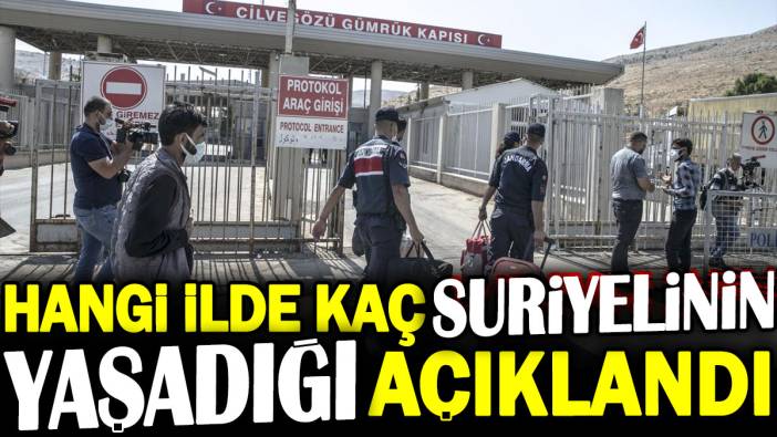 Hangi ilde kaç Suriyelinin yaşadığı açıklandı