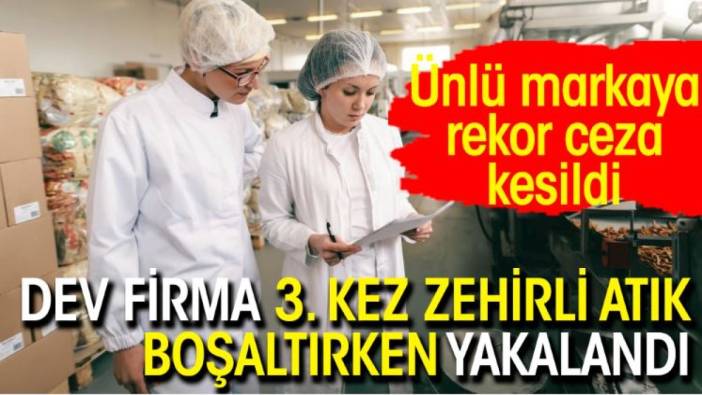 Dev firma 3. kez zehirli atık boşaltırken yakalandı. Ünlü markaya rekor ceza kesildi