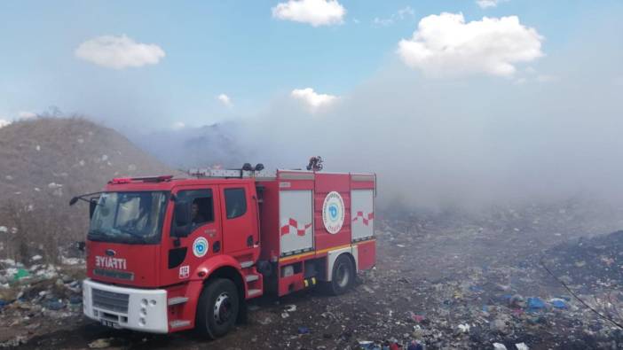 Pehlivanköy'de çöplük alanda yangını