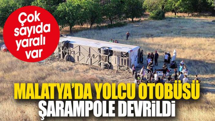 Malatya’da yolcu otobüsü şarampole devrildi. Çok sayıda yaralı var