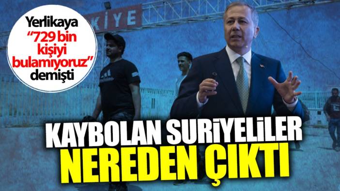 Ali Yerlikaya kaybolan 729 bin Suriyeliyi nerede buldu