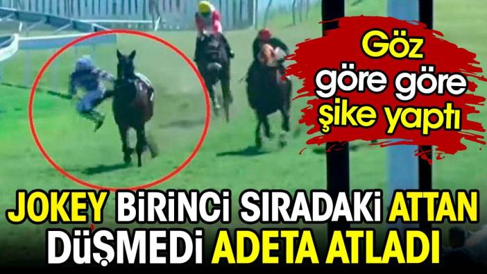 Göz göre göre şike yaptı. Jokey birinci sıradaki attan düşmedi atladı