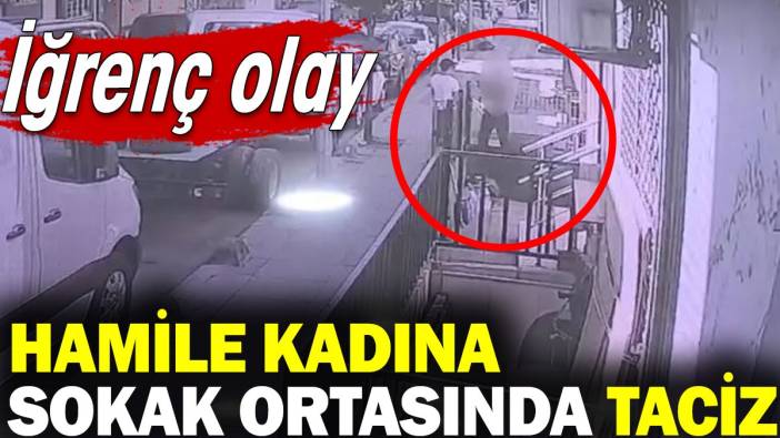 Hamile kadına sokak ortasında taciz! İğrenç olay...