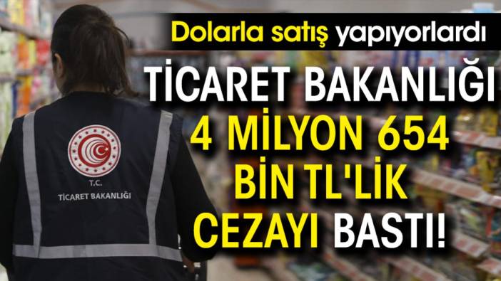 Dolarla satış yapıyorlardı: Ticaret Bakanlığı 4 milyon 654 bin TL'lik cezayı bastı!