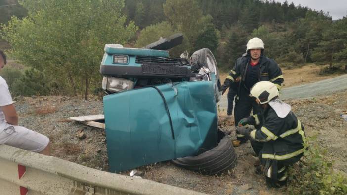 Kastamonu’da otomobil takla attı: 2 yaralı