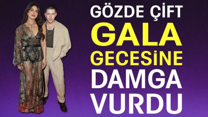 Gözde çift gala gecesine damga vurdu