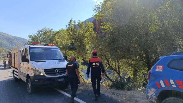 Tunceli'de kamyon şarampole yuvarlandı. 1 yaralı