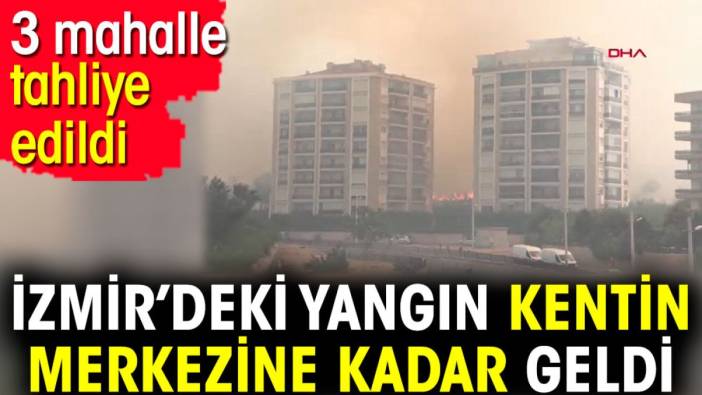 İzmir’deki yangın kentin merkezine kadar geldi. 3 mahalle tahliye edildi