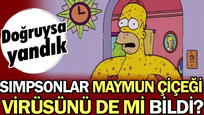 Simpsonlar maymun çiçeği virüsünü de mi bildi? Doğruysa yandık