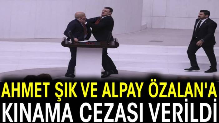 Ahmet Şık ve Alpay Özalan'a kınama cezası verildi