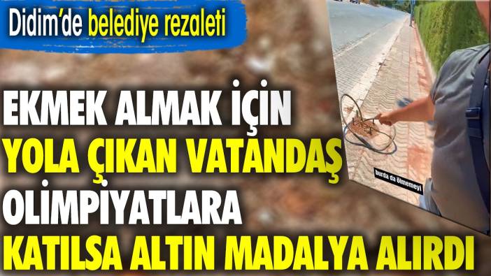 Didim'de belediye rezaleti. Ekmek almak için yola çıkan vatandaş olimpiyatlara katılsa altın madalya alırdı