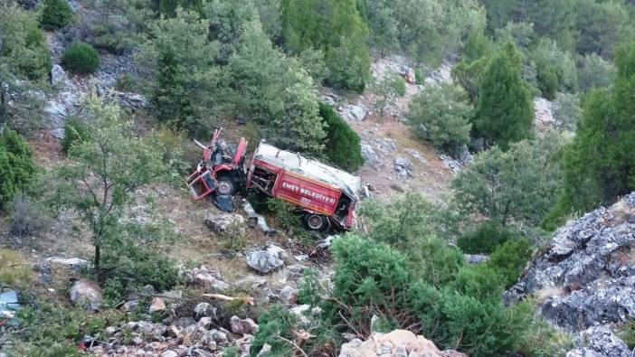 Emet'te orman yangınından dönen arazöz takla attı: 2 yaralı