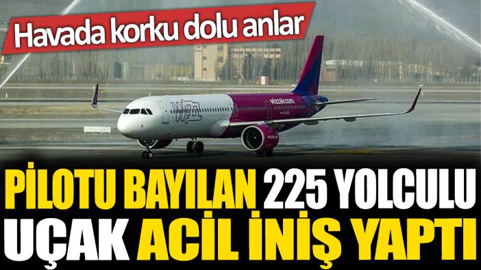 Pilot bayılan 225 yolculu uçak acil iniş yaptı: Havada korku dolu anlar