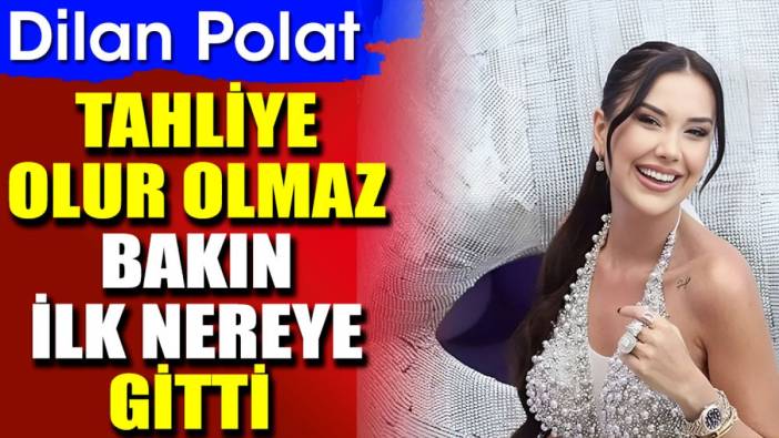 Dilan Polat tahliye olur olmaz bakın ilk nereye gitti