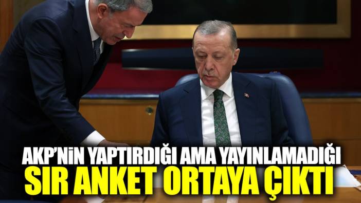 AKP’nin yaptırdığı ancak yayınlamadığı sır anket ortaya çıktı