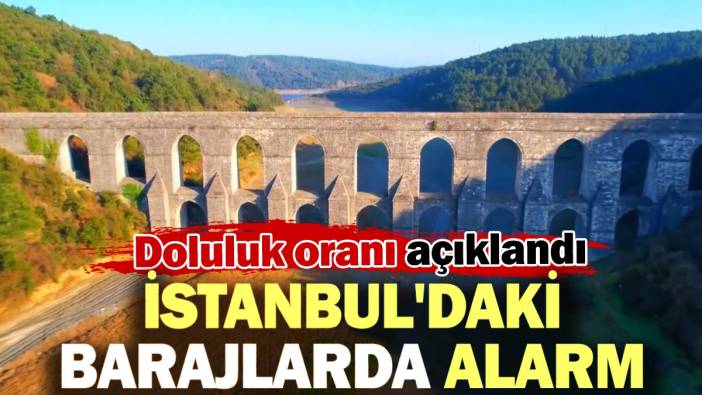 İstanbul'daki barajlarda alarm! Yeni oran açıklandı