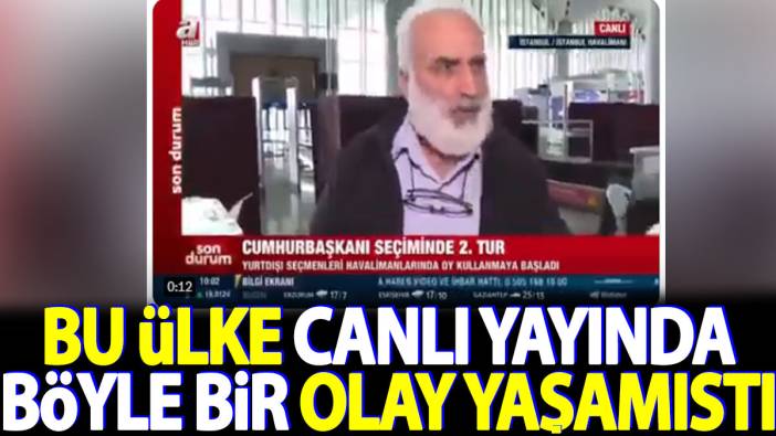 Bu ülke canlı yayında böyle bir olay yaşamıştı