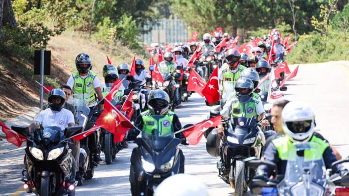 1299 motosikletli Bilecik'ten Söğüt'e saygı sürüşü gerçekleştirdi