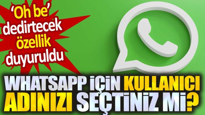 WhatsApp'ta kullanıcı adınızı seçtiniz mi? Yeni özellik duyuruldu