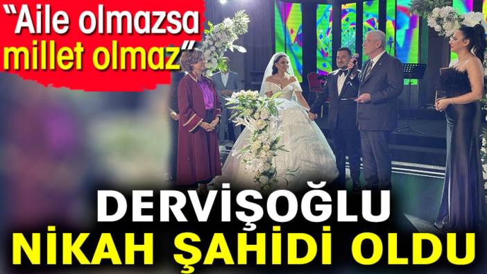 Müsavat Dervişoğlu nikah şahidi oldu. ‘Aile olmazsa millet olmaz’