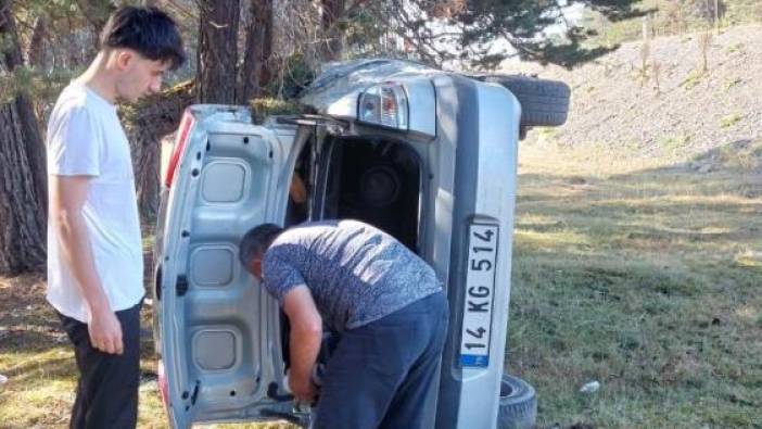 Bolu'da otomobil kaza yaptı. 1 ölü, 2 yaralı