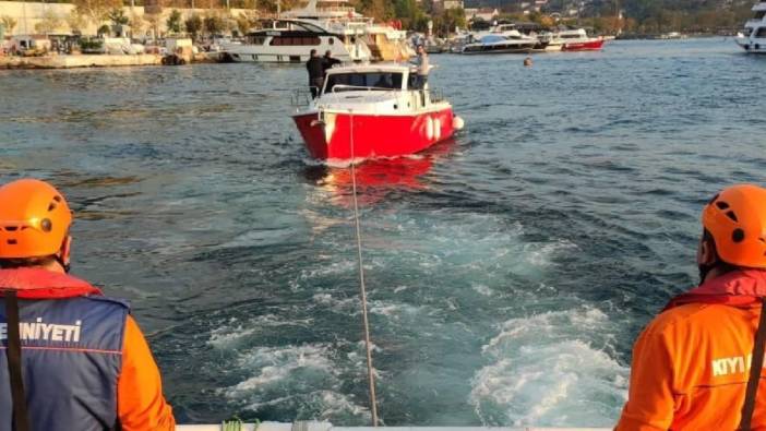 Beykoz’da sürüklenen tekne kurtarıldı