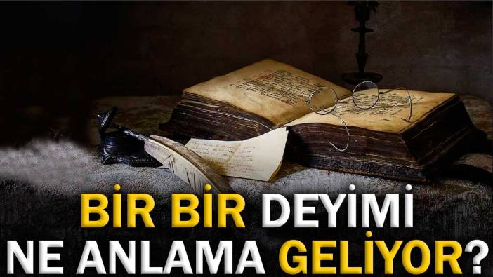 Bir bir deyimi ne anlama geliyor?