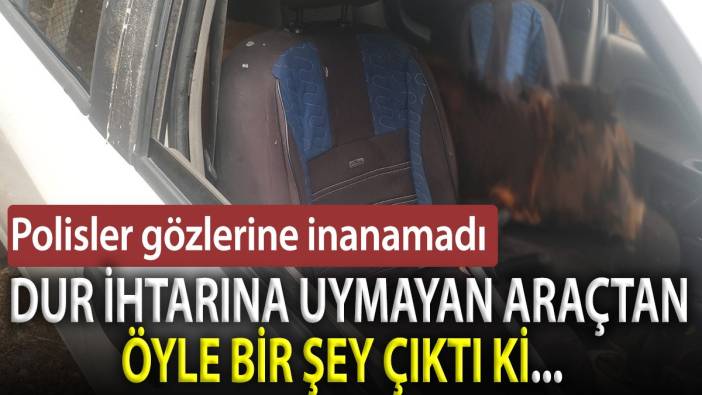 Dur ihtarına uymayan araçtan öyle bir şey çıktı ki... Polisler gözlerine inanamadı