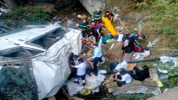 Tokat'ta fındık işçilerini taşıyan minibüs dereye uçtu: 1 çocuk hayatını kaybetti