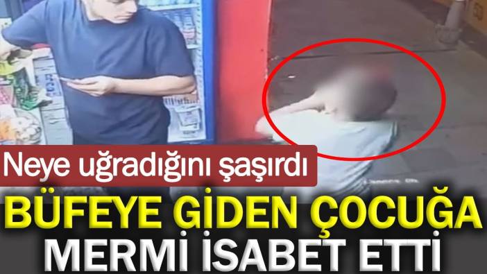 Büfeye giden çocuğa yorgun mermi isabet etti