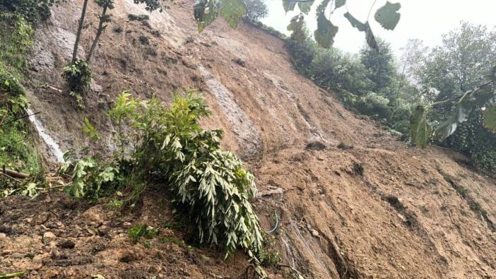 Rize'de şiddetli yağış nedeniyle heyelanlar meydana geldi