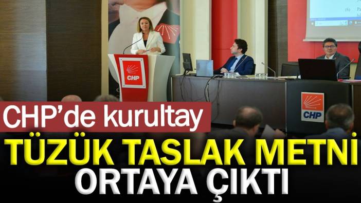 CHP'de tüzük taslak metni ortaya çıktı