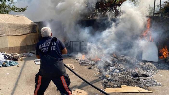 Malatya’da işyeri yangını