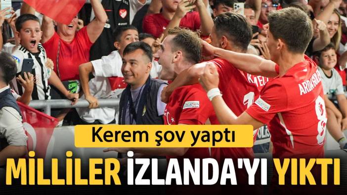 Kerem şov yaptı. Milliler İzlanda'yı yıktı