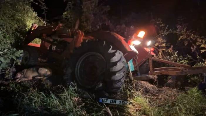 Zonguldak kara yolunda otomobil ve traktör hurdaya döndü