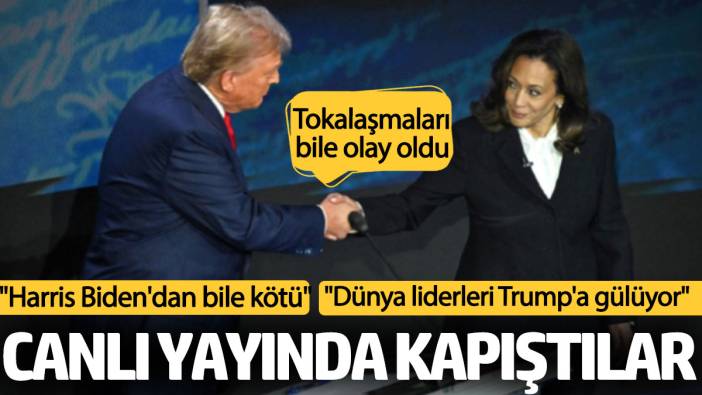 Harris ile Trump canlı yayında kapıştı! Tokalaşmaları bile olay oldu