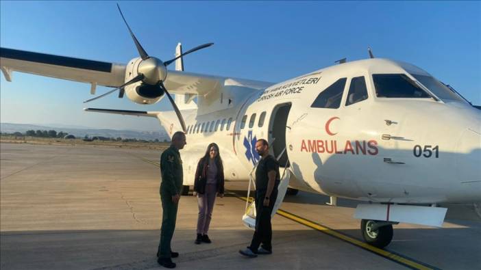 Hava Kuvvetlerine ait ambulans uçak hasta için havalandı