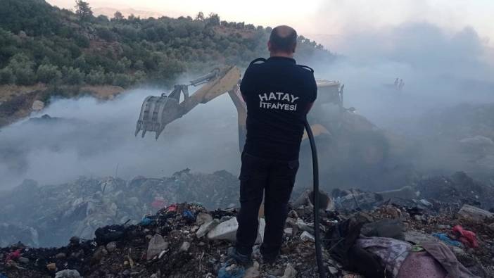 Hatay'da çöplük yangını