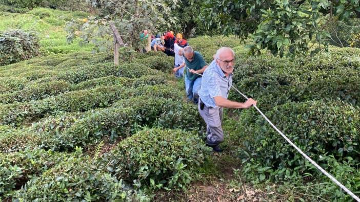 Rize'de ilkel teleferikten düşen kadın yaralandı