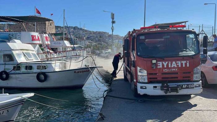 Sinop’ta tekne yangını