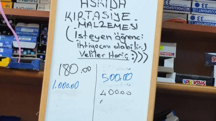 Bu haberden utanacak kimse var mı? Askıda ekmek askıda yemekten sonra şimdi de askıda kırtasiye