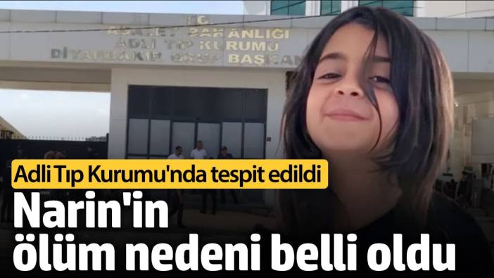 Narin'in ölüm nedeni belli oldu! Adli Tıp Kurumu'nda tespit edildi