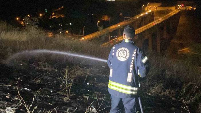 İzmit’te 20 dönümlük arazi yandı