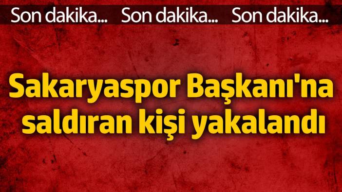 Sakaryaspor Başkanı'na saldıran kişi yakalandı