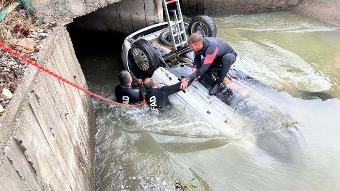 Erzurum’da otomobil su kanalına uçtu: 2 ölü, 1 yaralı