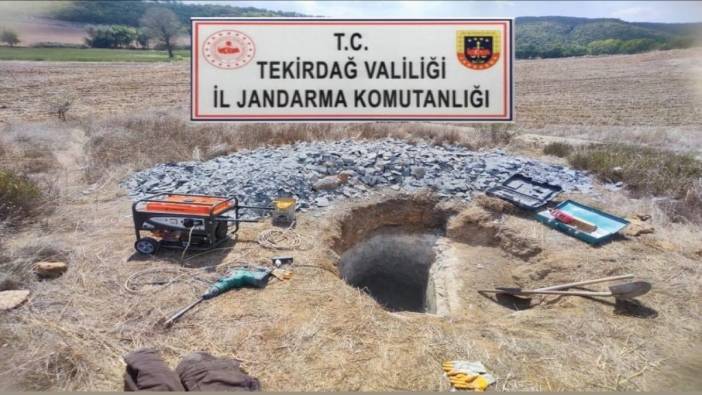 Tekirdağ'da kaçak kazı yapanlara operasyon! 4 gözaltı